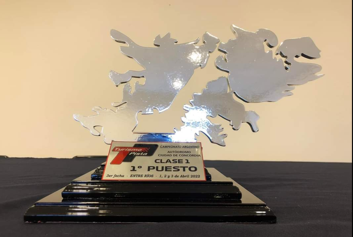 Trofeos de metal-Malvinas Argentinas-madera